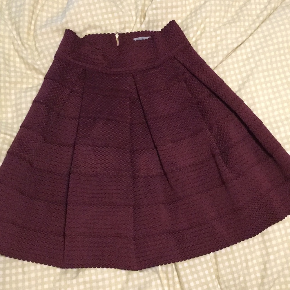 High waisted A line skirt